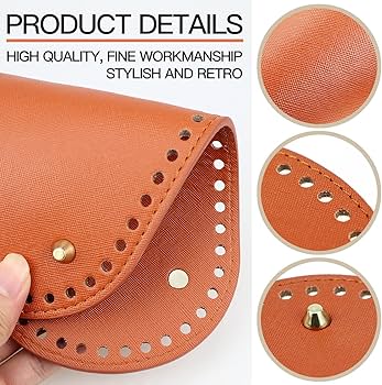 Amazon.com: YOLUFER 6pcs PU Leather Bag Bottoms, Oval Knitting