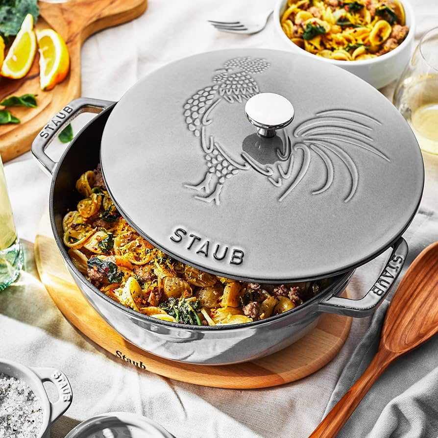 Amazon.com: Staub Cast Iron 3.75-qt Essential French Oven Rooster