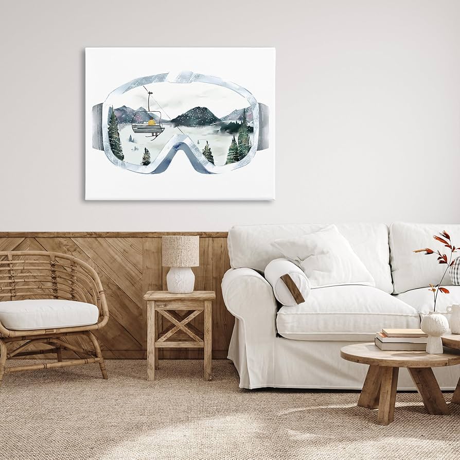 Amazon.com: Stupell Industries Ski Mountain Reflection in Sports