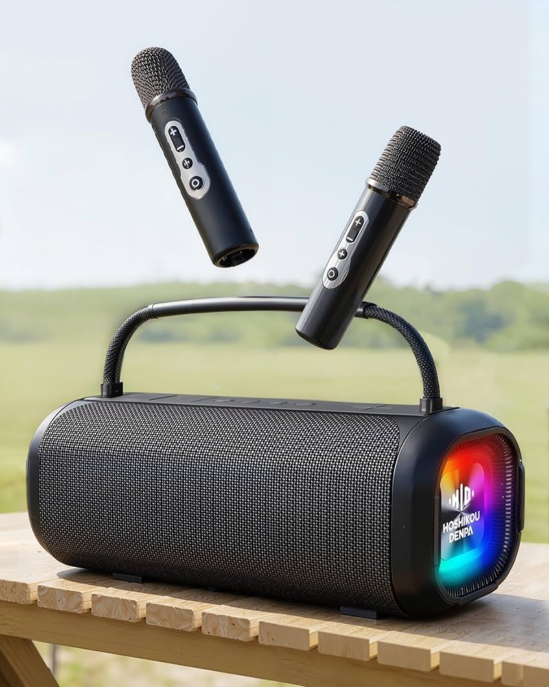 Amazon.co.jp: カラオケスピーカー Hoshikou Denpa 80W大出力