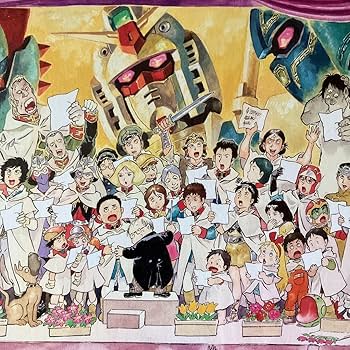 Amazon.co.jp: 描く人安彦良和 額絵 開催記念描き下ろしイラスト 出