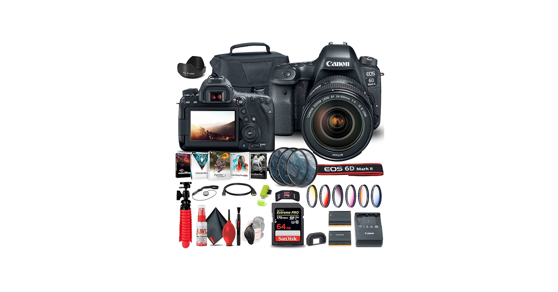 Amazon.com : Canon EOS 6D Mark II DSLR Camera with 24-105mm f/4L