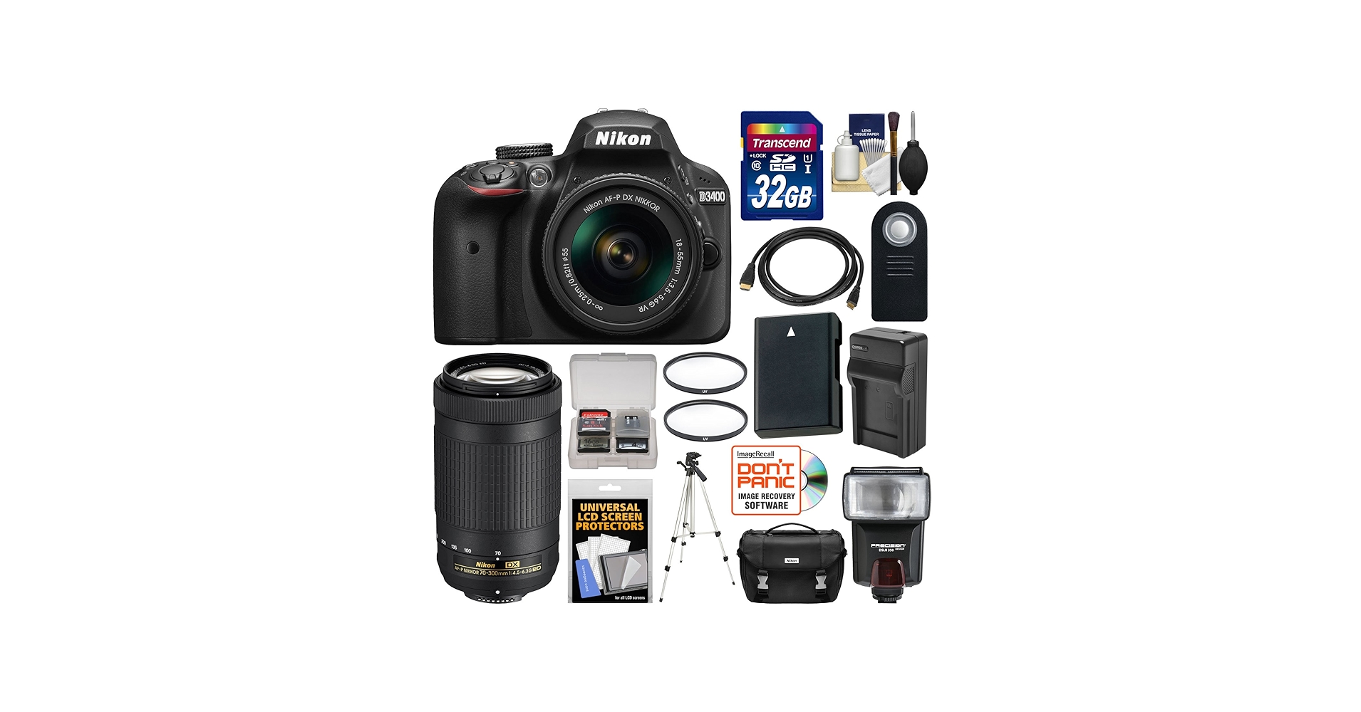 Amazon.com : Nikon D3400 Digital SLR Camera & 18-55mm VR & 70