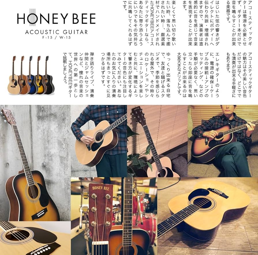 Amazon | HONEY BEE ハニービー アコースティックギター フォーク