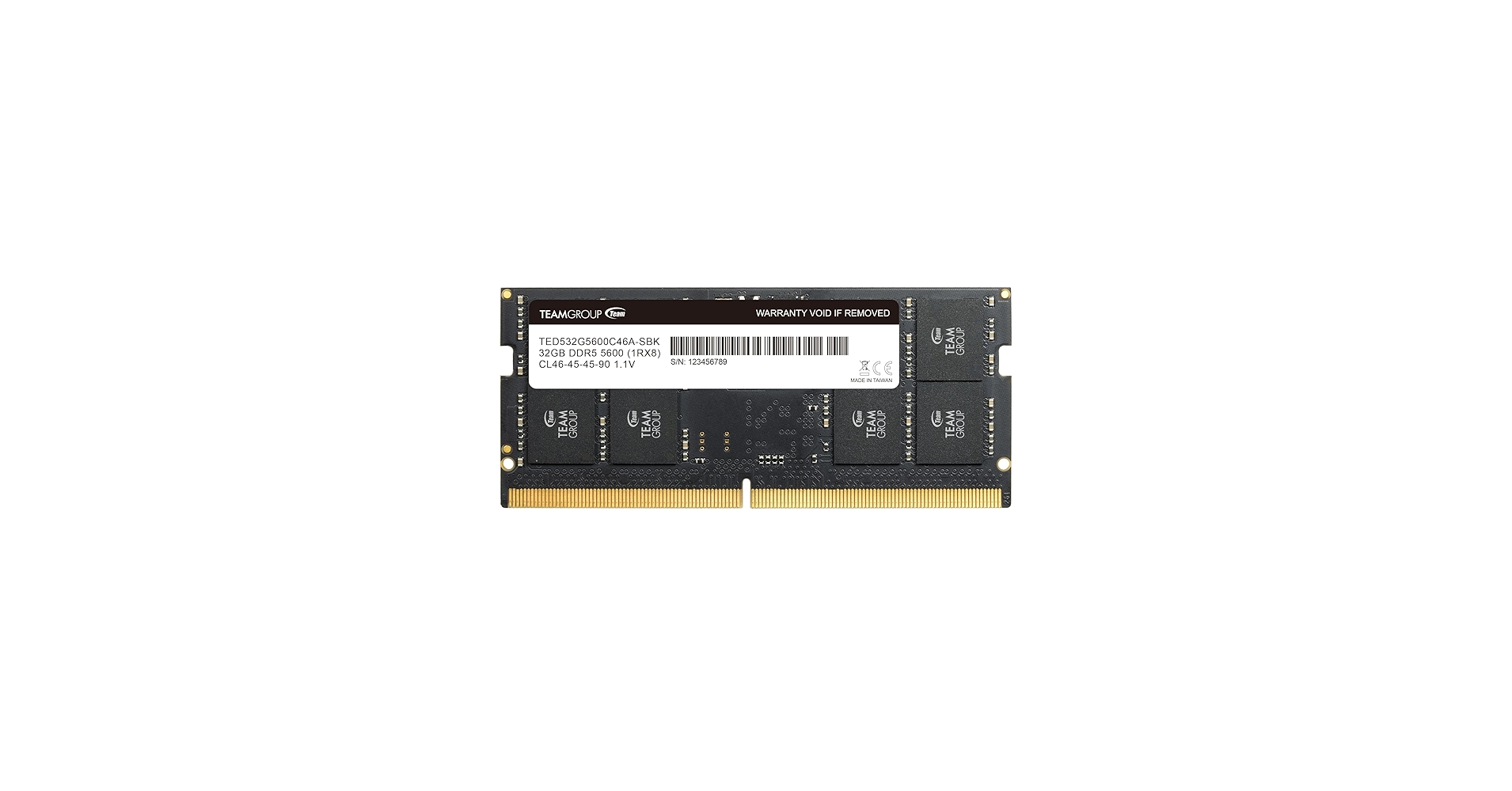 TEAMGROUP Elite SODIMM DDR5 32GB 5600Mhz (PC5-44800) CL46 Non-ECC