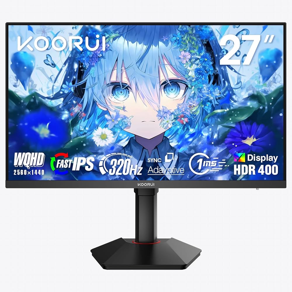中古KOORUI GN03 27インチ ゲーミングモニター WQHD 170Hz 中古KOORUI