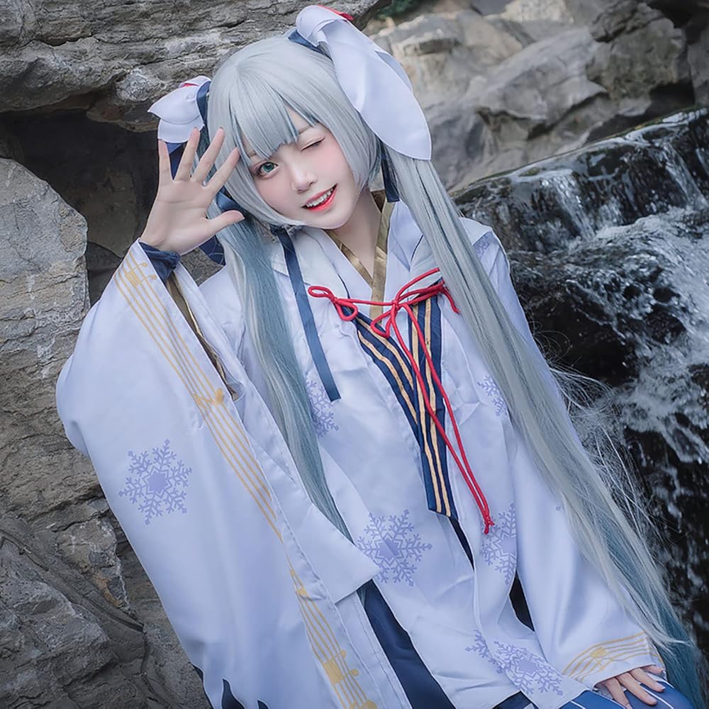 Amazon.co.jp: [milky time] ウィッグ付き 雪ミク 初音ミク コスプレ