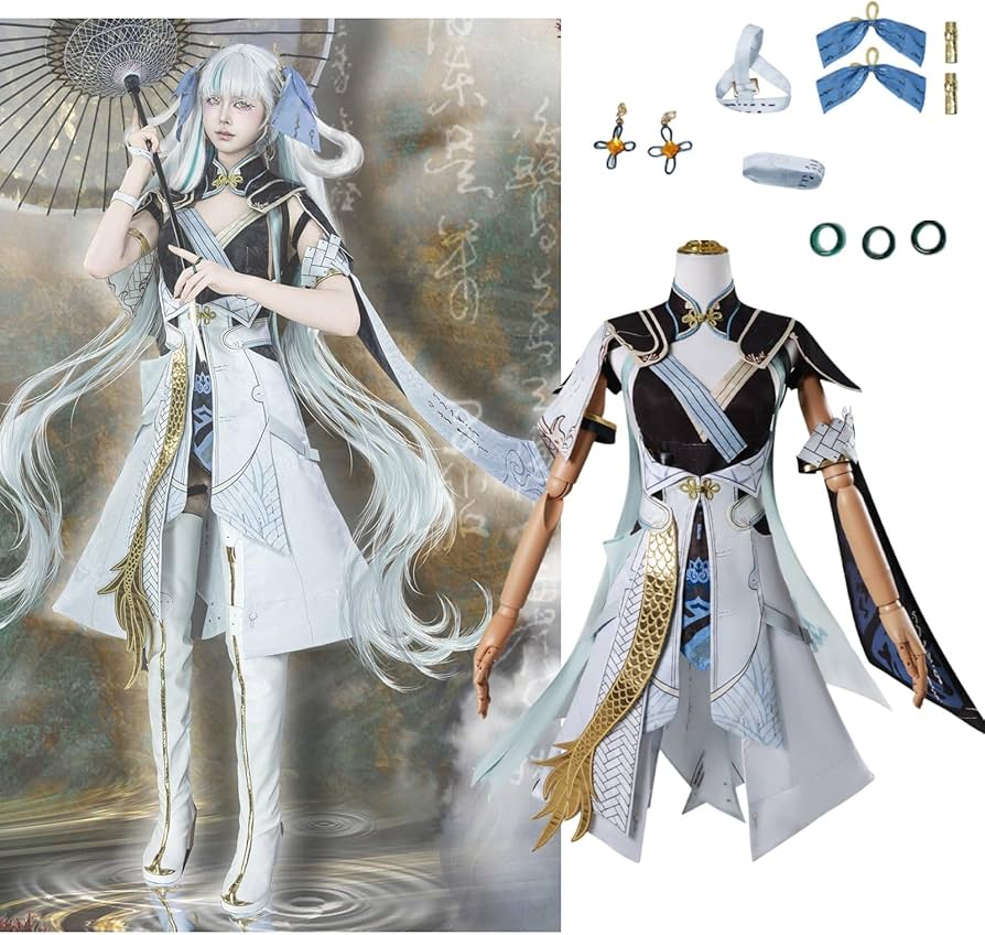 Amazon.co.jp: 鳴潮 今汐 コンシ コスプレ 衣装 セット ウィッグ追加可