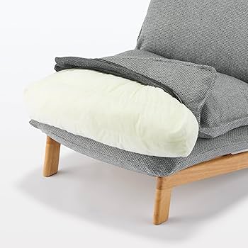 Amazon｜無印良品 ハイバックリクライニングソファ グレー 幅74×奥行