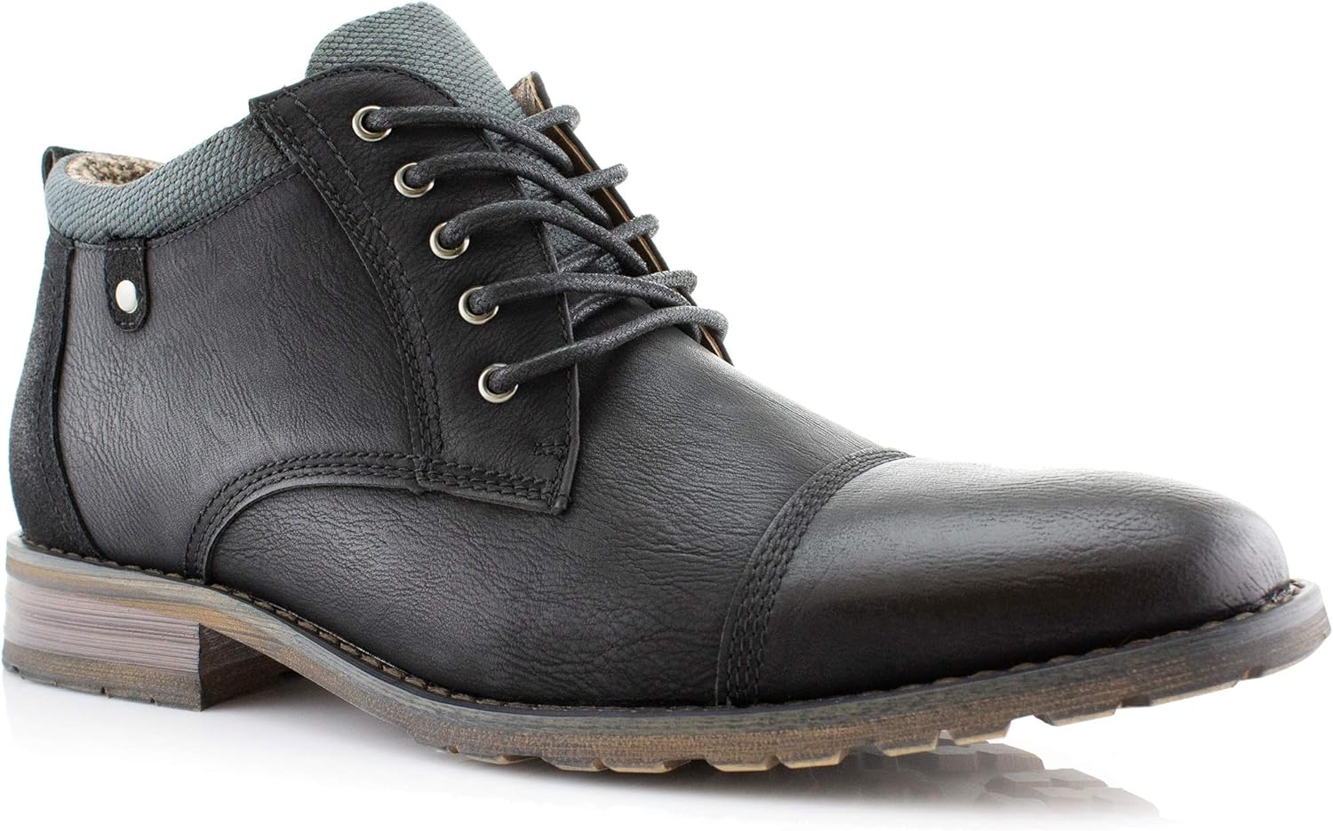 Polar Fox Brenton MPX806059 Mens Casual Work Lace Up Zipper