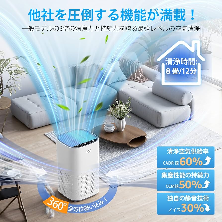 Amazon.co.jp: 空気清浄機 小型【令和7年新登場・業界初H14フィルター