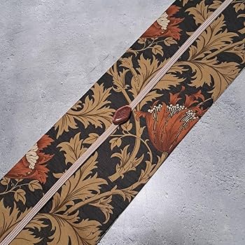 Amazon.co.jp: 半幅帯 ウィリアムモリス アネモネ 赤茶×ウィローボゥ