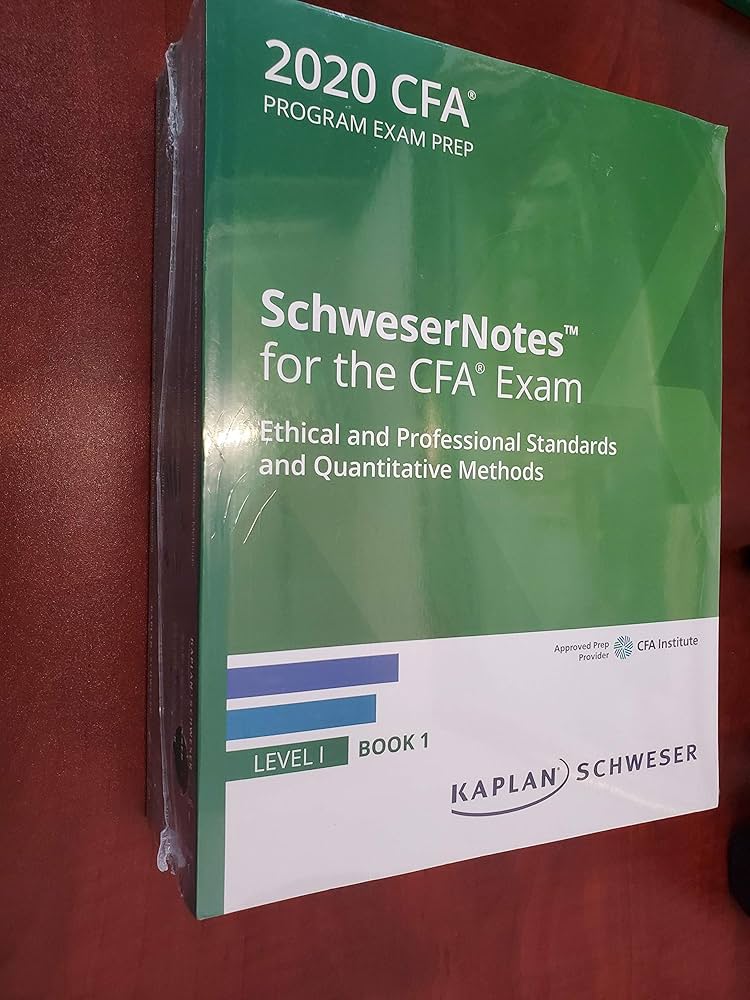 Amazon | 2020 CFA Level 1 Kaplan Schweser Notes: Books 1-5