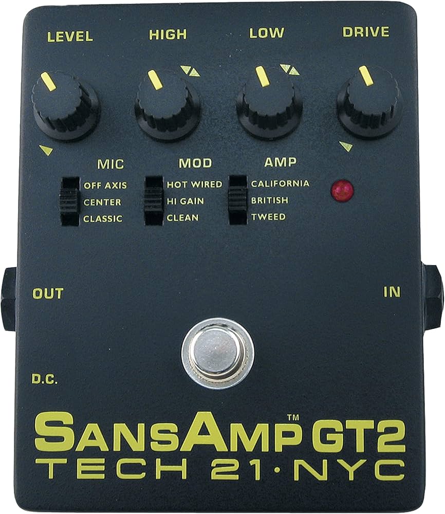 Amazon.com: Tech 21 SansAmp GT2 Tube Amp Emulator Pedal : Musical