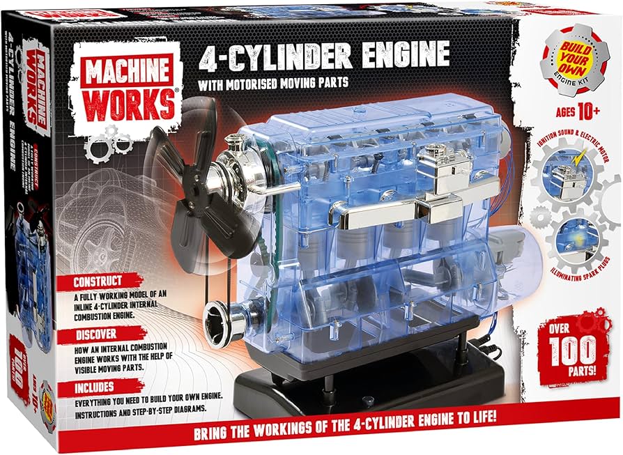 Amazon.com: Machine Works Build Your Own 4-Cylinder Engine Toy