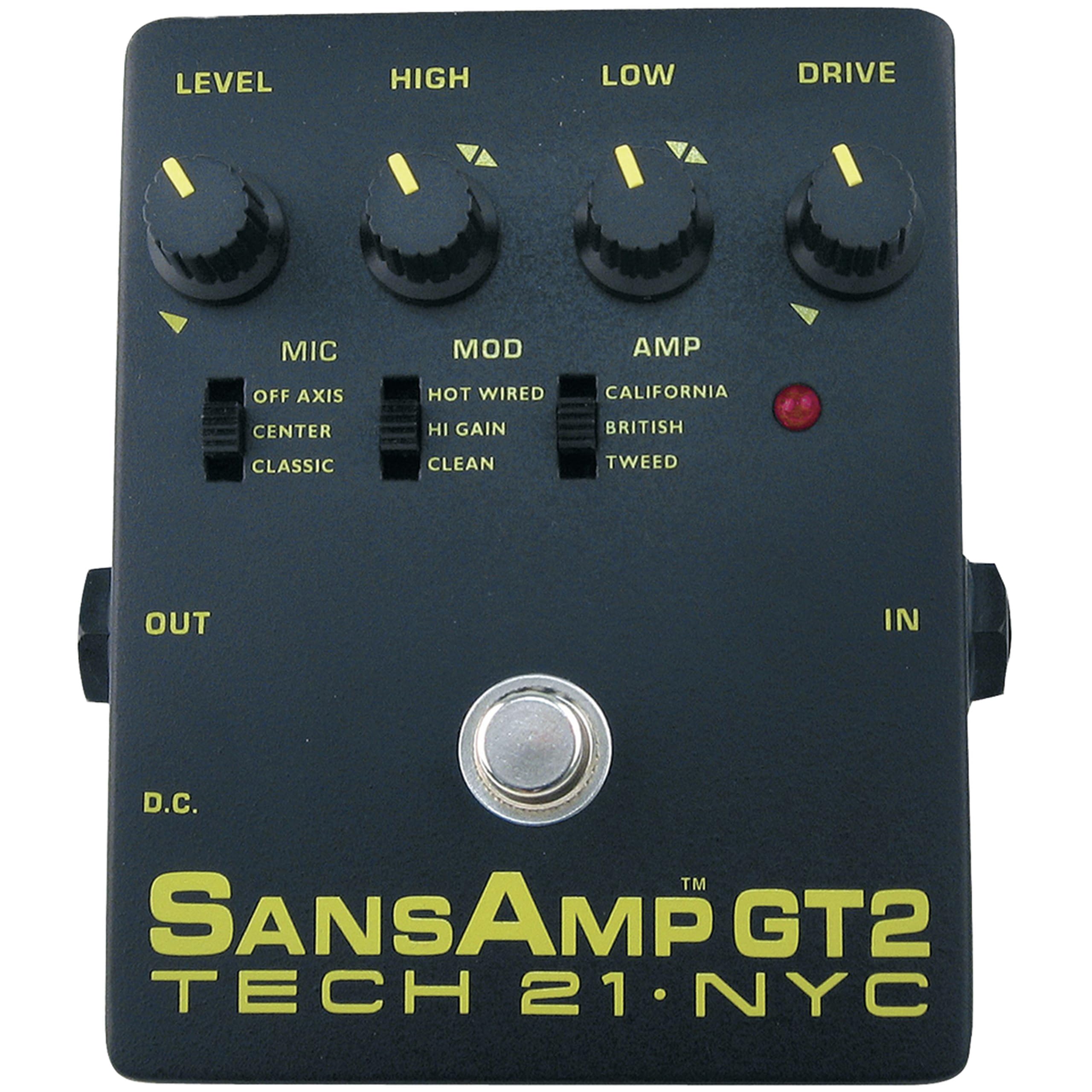 Amazon.com: Tech 21 SansAmp GT2 Tube Amp Emulator Pedal : Musical