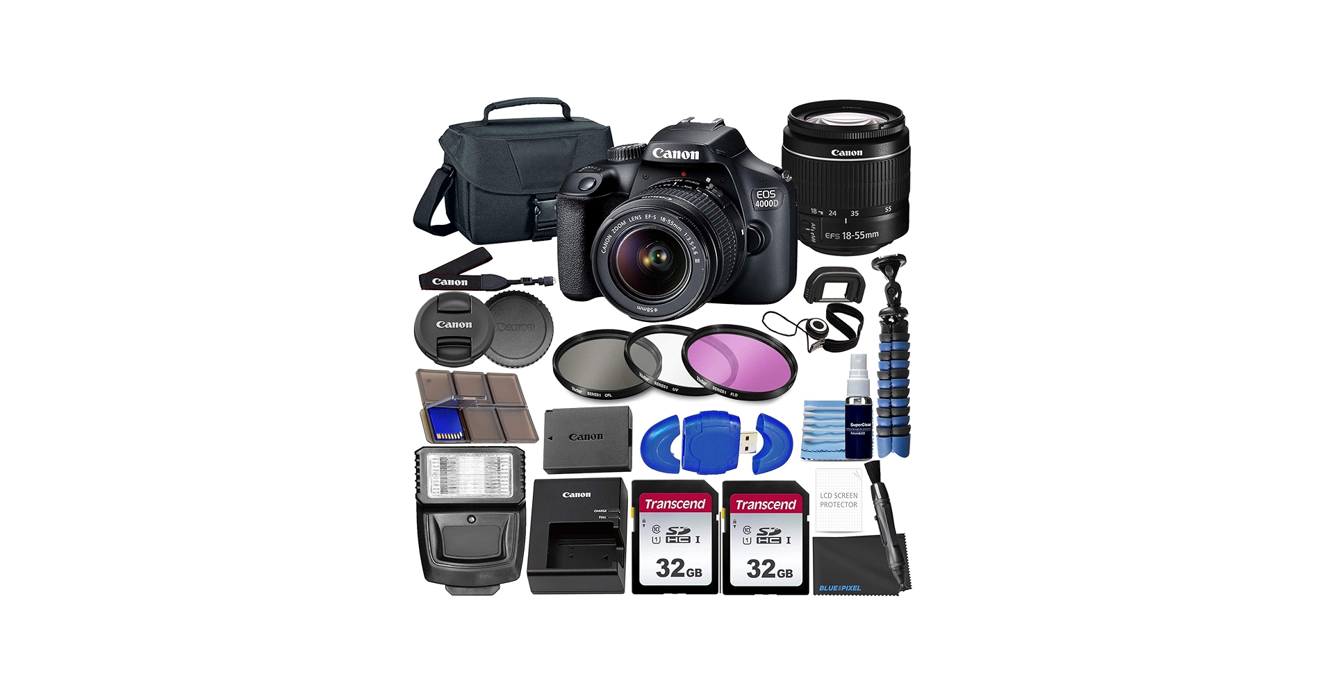 Amazon.com : Canon EOS 4000D DSLR (Rebel T100) W/ 18-55mm Zoom