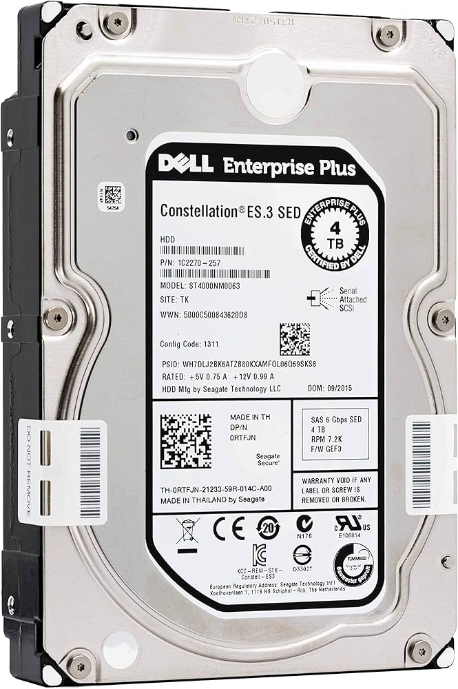 Amazon.com: DELL ENTERPRISE CLASS 4TB 7.2K RPM SATA 3.5