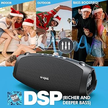 Amazon.co.jp: 120W MAX 70W RMS スピーカー bluetooth 重低音、IPX6