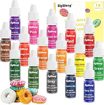 Amazon.com : Oil Based Food Coloring for Chocolate - SigWong 16