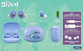 Amazon.com: eKids Disney Stitch Wireless Earbuds with Microphone