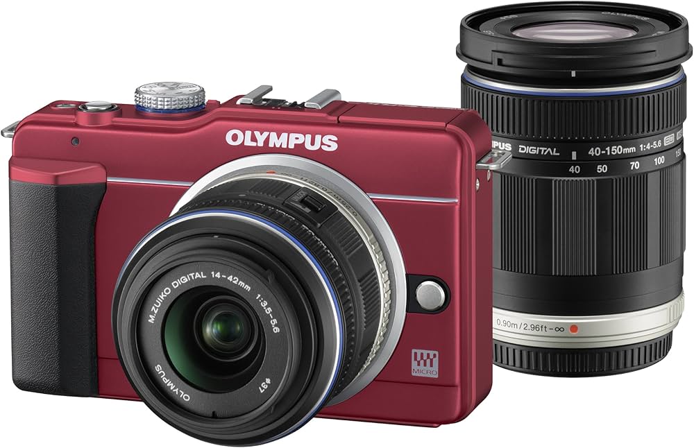 Amazon | OLYMPUS ミラーレス一眼 E-PL1s ダブルズームキット レッド E