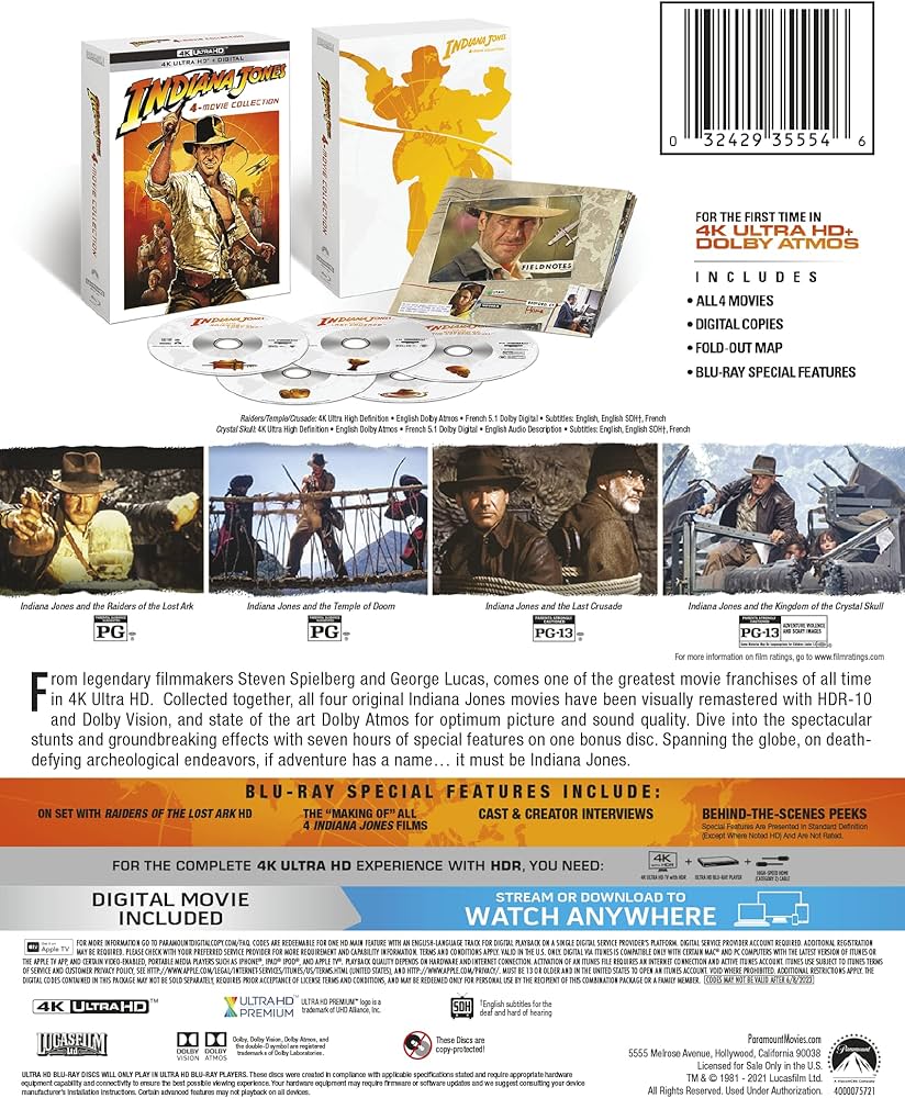 Amazon.com: Indiana Jones 4-Movie Collection Limited Edition