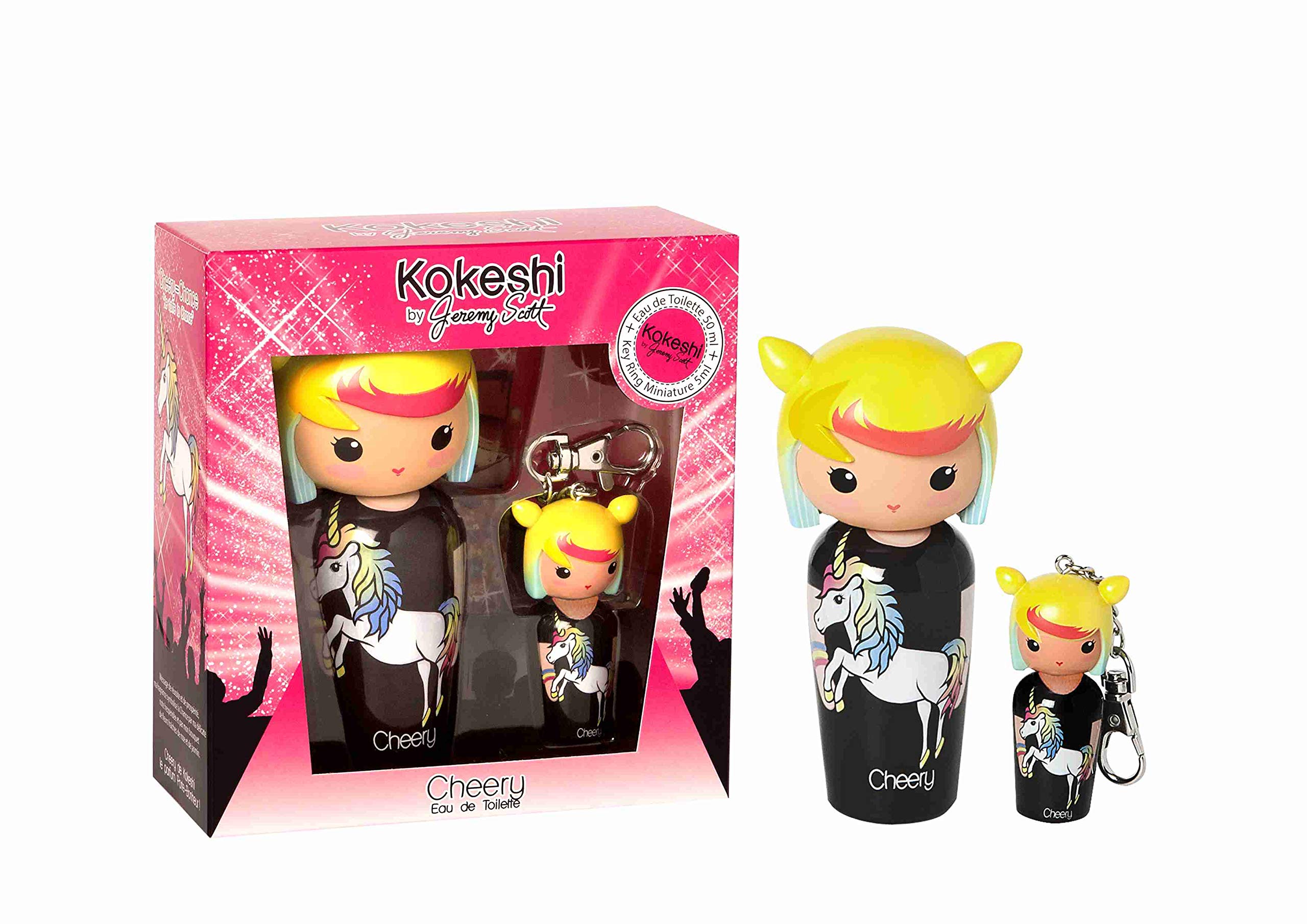 Kokeshi Cheery Jeremy Scott Set Mini Keyring/Eau de Toilette 50 ml
