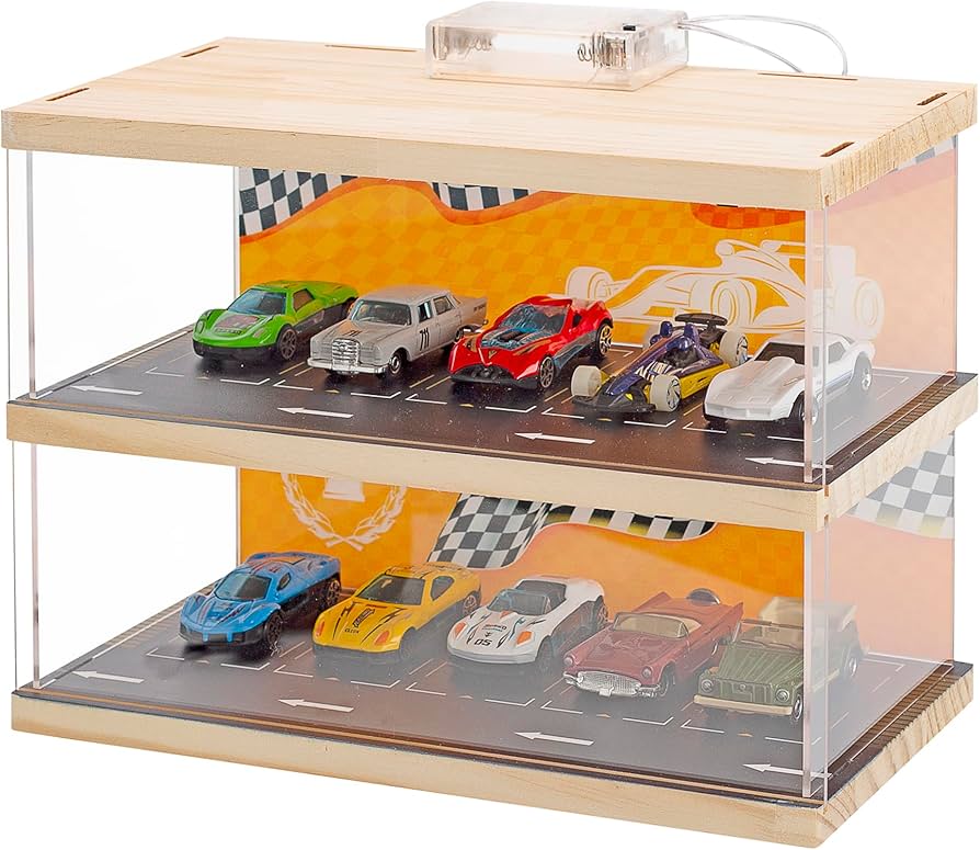 Amazon.co.jp: 1/64 ホットウィールディスプレイケース 2段アクリル