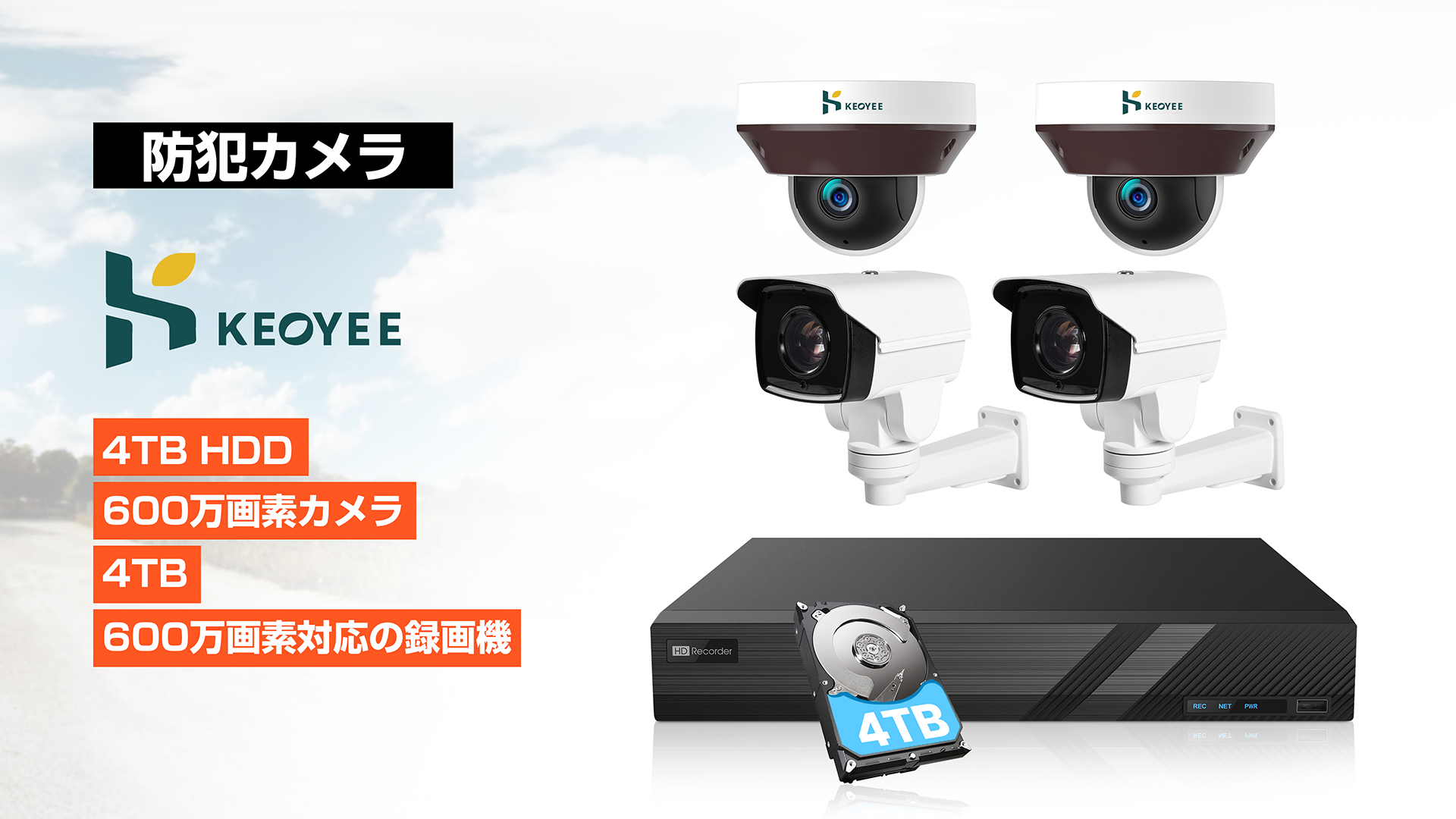 Amazon.co.jp: 【多機能600万画素防犯カメラ】Keoyee 360°PTZ機能搭載