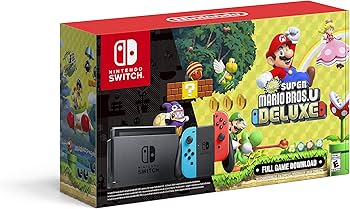 Amazon.com: Nintendo Switch with Neon Blue and Neon Red Joy-Con +