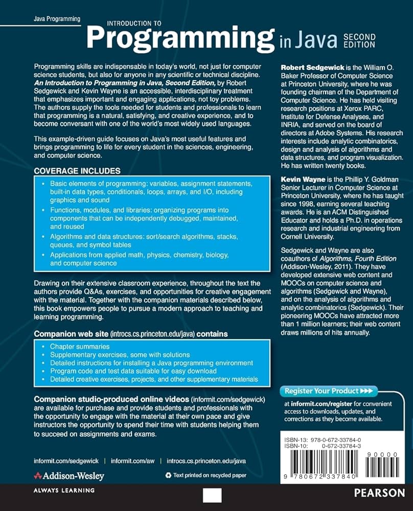 Introduction to Programming in Java: An Interdisciplinary Approach