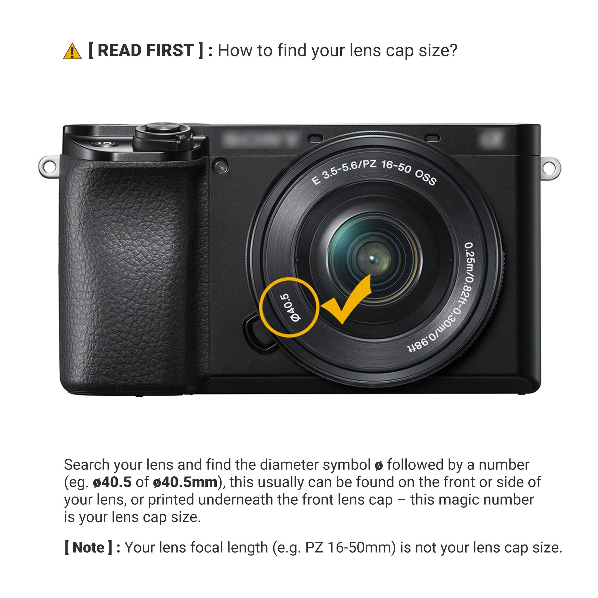 Amazon.com : 2-Pack 40.5mm Front Lens Cap Cover with Deluxe Cap