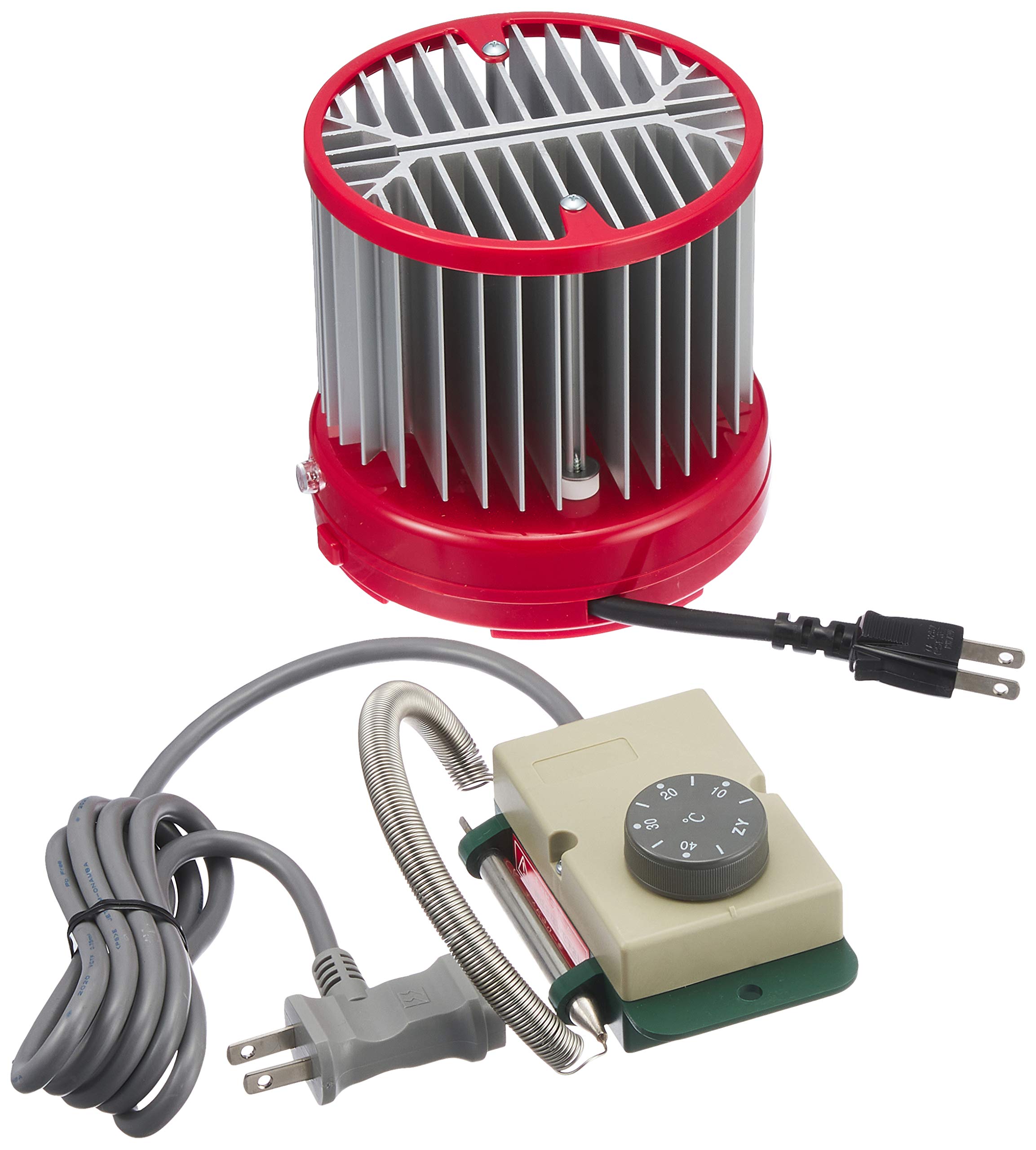 温室用ヒーターとサーモスタット 昭和機材工業 温室用ヒーターと