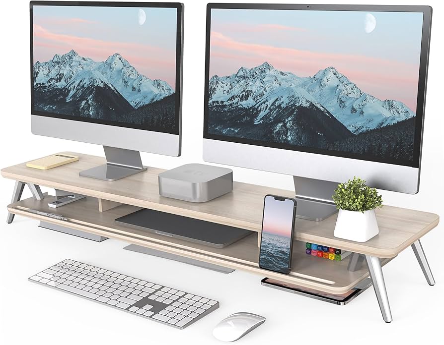 Amazon.co.jp: Fenge モニター台 卓上 机上台パソコン台 机上ラック