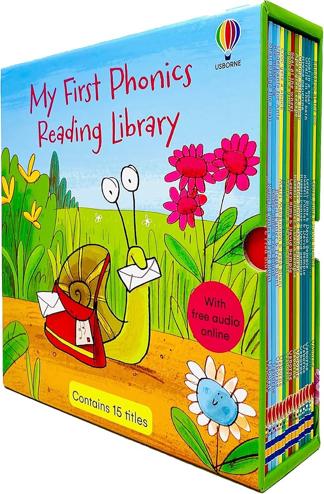 Usborne My First Phonics Reading Library 15 Books Collection Box