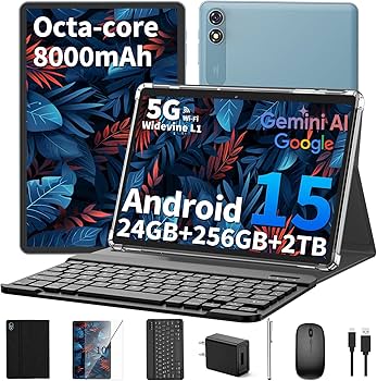 Amazon.com : Android 15 Tablet 10 inch, 2026 Tablet with Keyboard