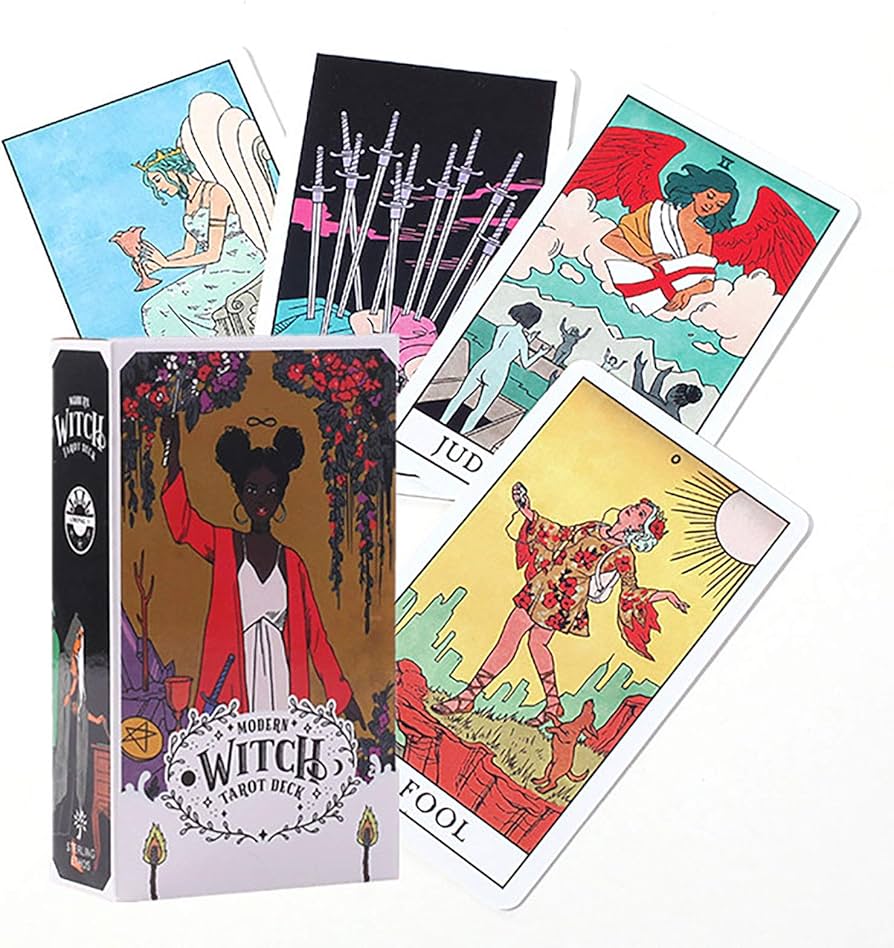 Amazon.co.jp: 80pcsタロットカード、現代の魔女タロットデッキ、占い