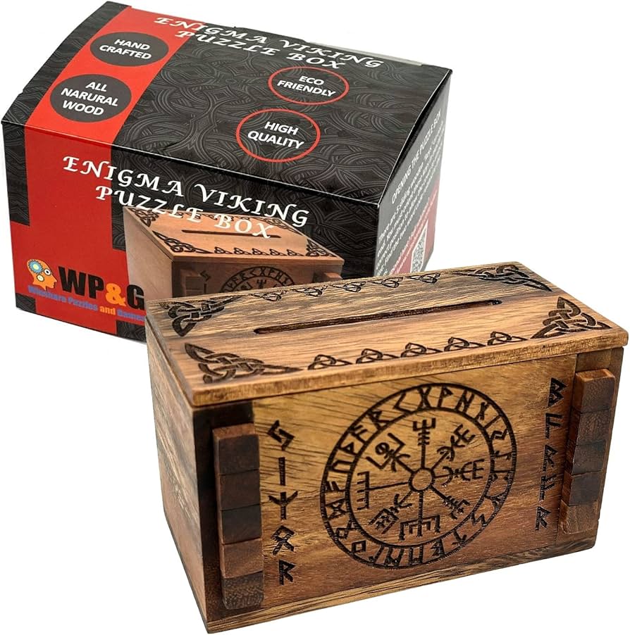 Amazon.com: Enigma Viking Secret Puzzle Box - Money and Gift Card