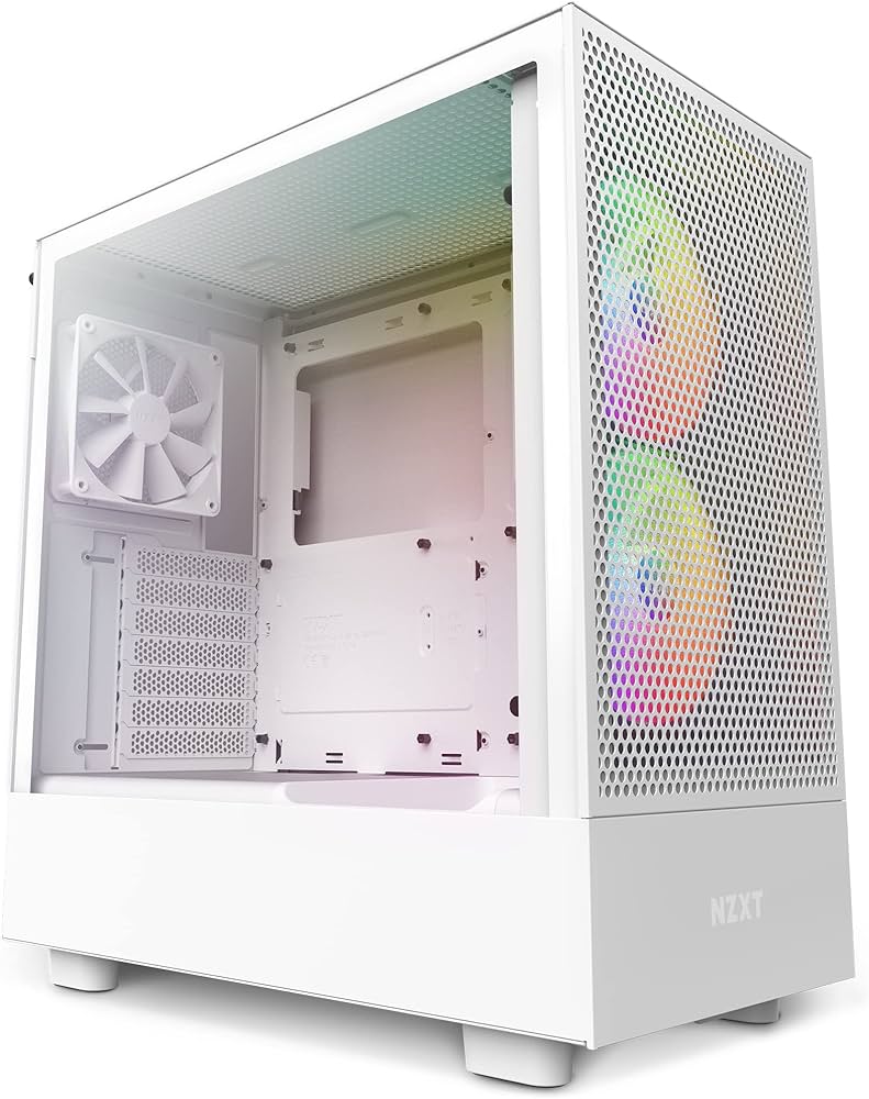Amazon | NZXT H5 Flow RGB ミドルタワーケース [White] CC-H51FW-R1