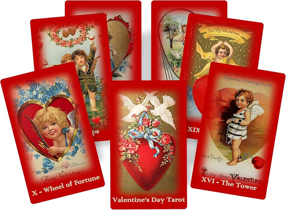 Valentine's Day Tarot | Vintage Love-Themed Tarot Deck | Romantic