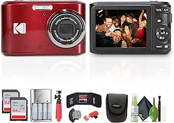 Amazon.com : Kodak Pixpro FZ45 Digital Camera (Red) Bundle