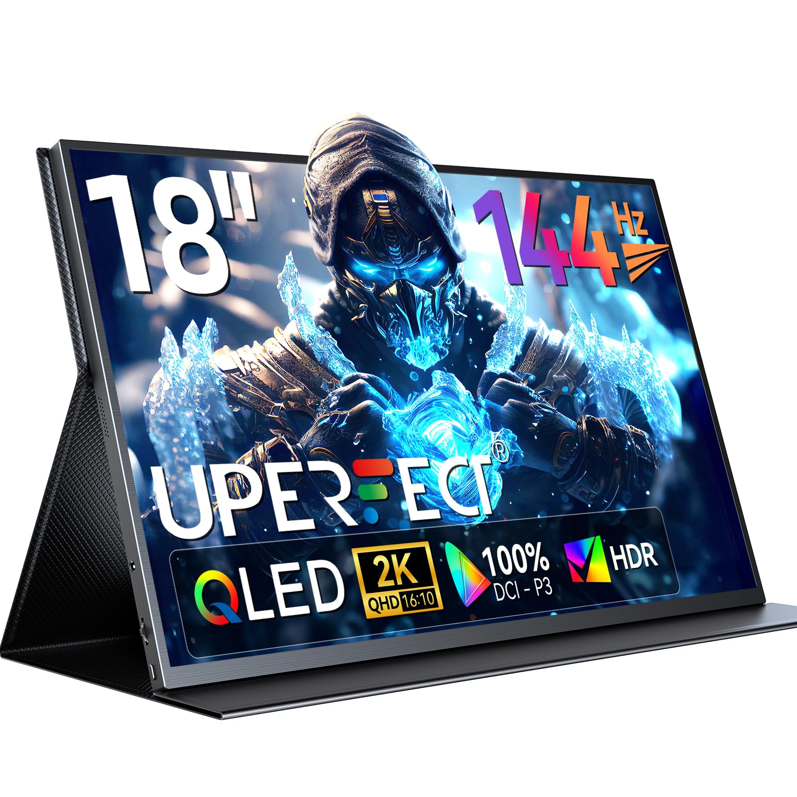 UPERFECT 18 Inch QLED Portable Monitor, 2K 2560 x 1600, 144Hz