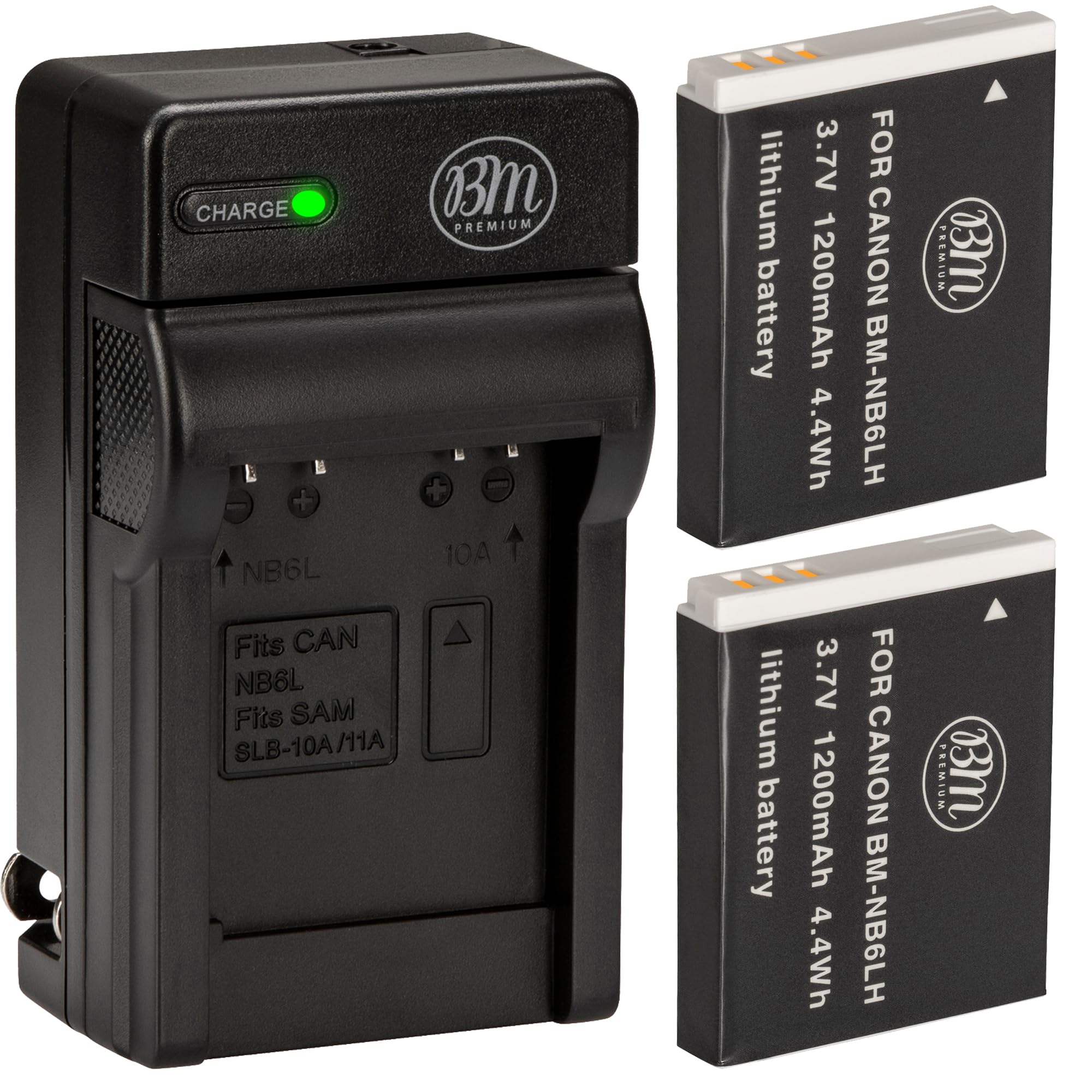 Amazon.com : BM 2 NB-6LH Batteries and Charger for Canon PowerShot