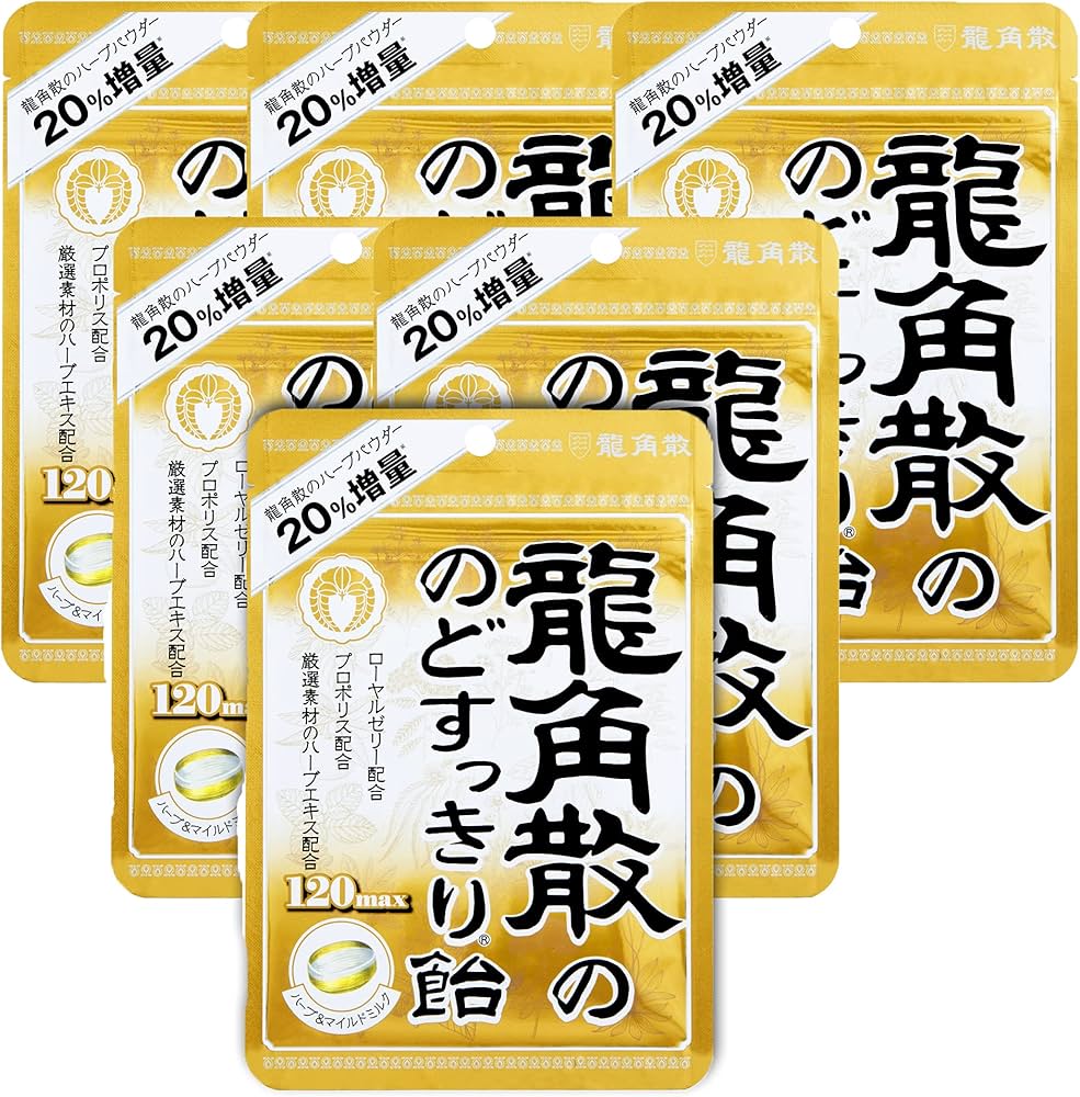 Amazon.co.jp: 龍角散 龍角散ののどすっきり飴120max袋 88g×6袋 : 食品