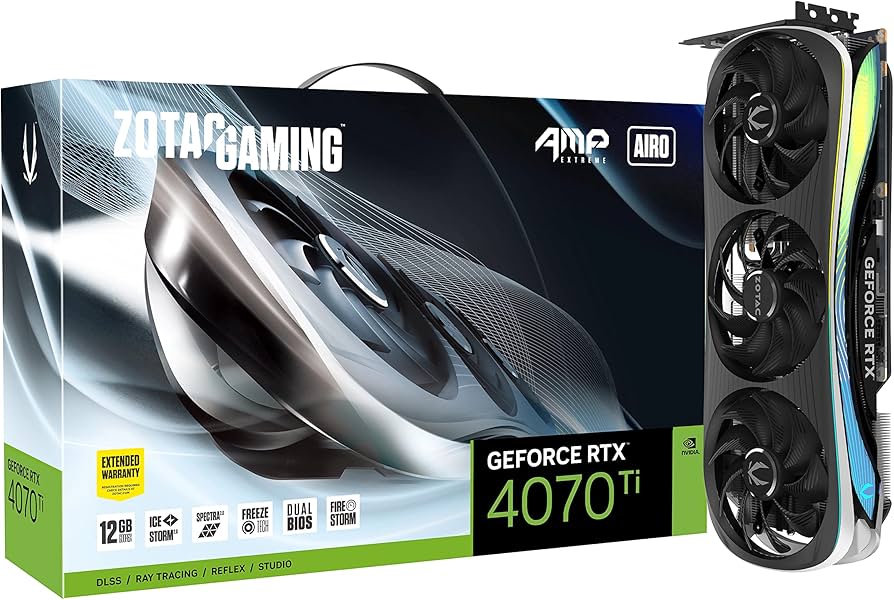 Amazon.com: ZOTAC Gaming GeForce RTX 4070 Ti AMP Extreme AIRO DLSS