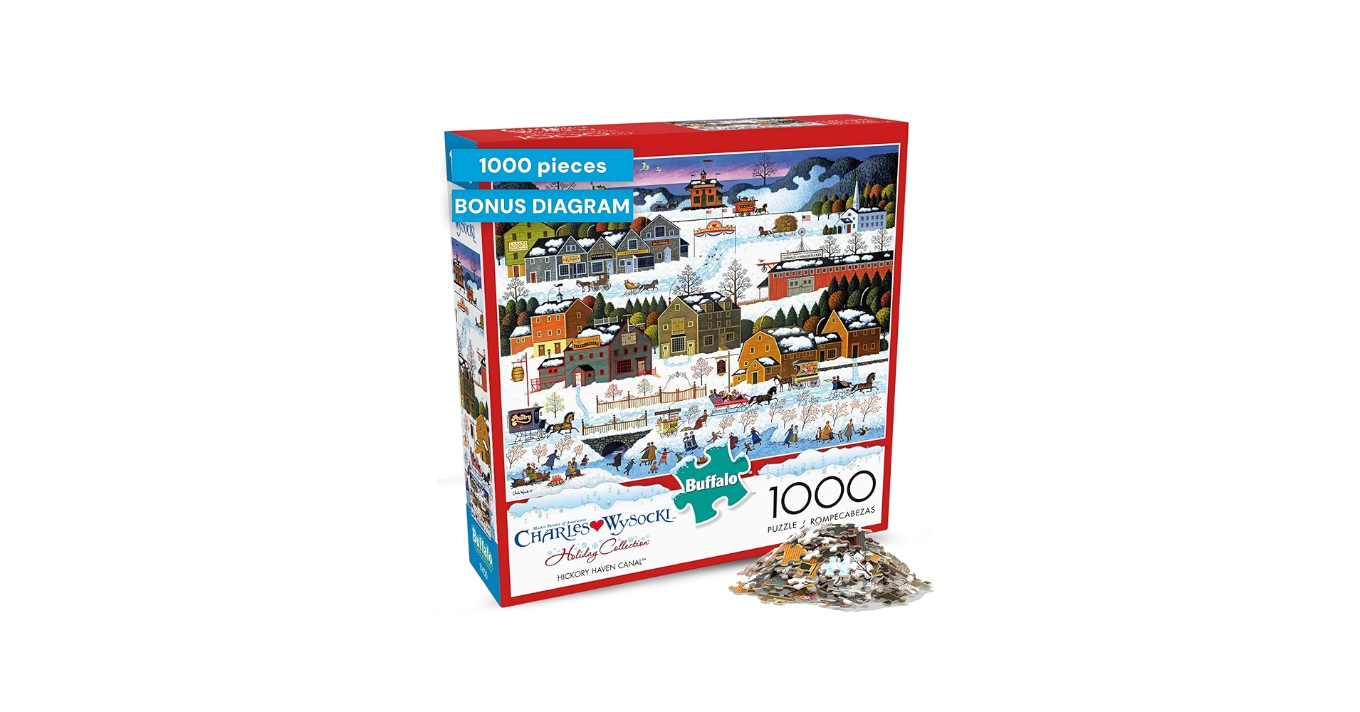 Amazon.com: Buffalo Games - Hickory Haven Canal - Charles Wysocki