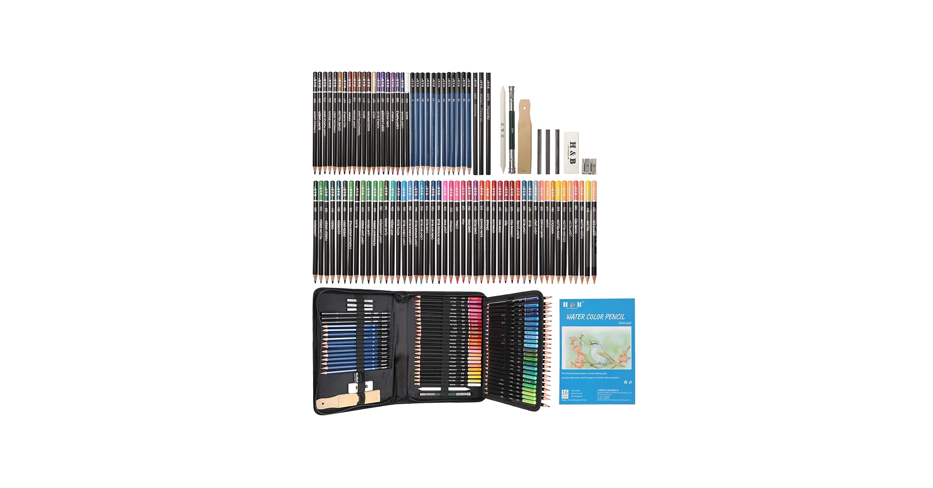 Amazon.com: YBLANDEG Sketching and Drawing Colored Pencils Set 96