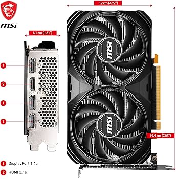 Amazon.com: MSI GeForce RTX 4060 Ventus 2X Black 8G OC Gaming