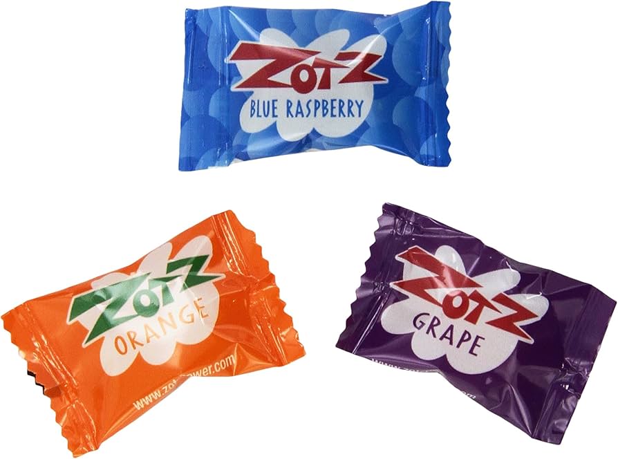 Amazon.com : Zotz Fizz Sour Candy - Blue Razz, Orange & Grape 48ct